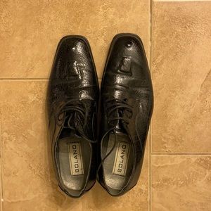 Men’s, shoes black, lace up, size 9